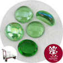Glass Nuggets - Lustered Green - Click & Collect - 9106